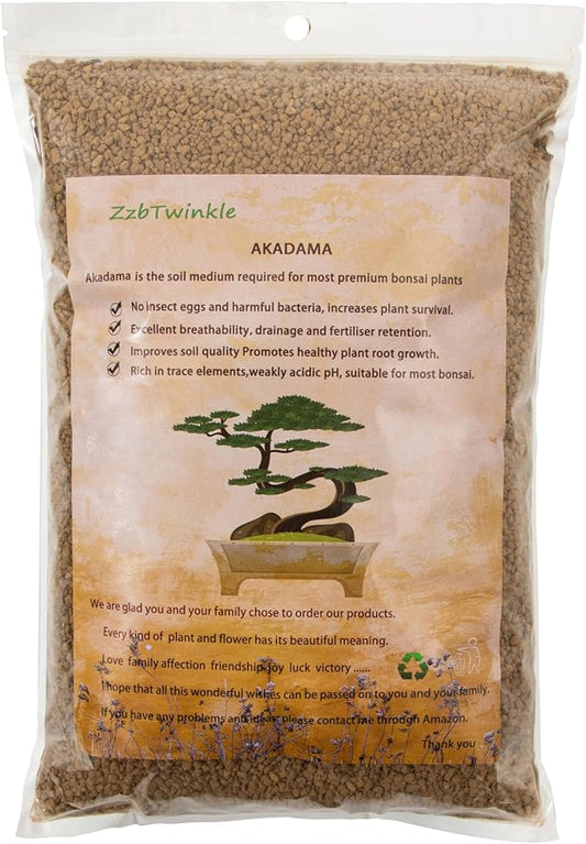 6 lb Extra Small Grain Japanese Super Hard Akadama Bonsai Soil (1-3mm), Indoor/Outdoor Plant Soil Mixture, Drainage and Breathable, Promote Rooting