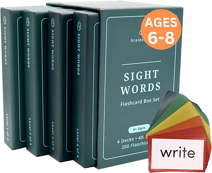 650 Phonics and Sight Words | Ages 5-8 | Boost Reading Ability | 250 Flashcards | Kindergarten 1st 2nd Grade | Beginning to Advanced Words | Brainstrong Premium 2 Box Set