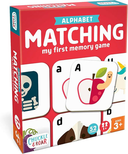 Chuckle & Roar - Matching Game Alphabet - Board Game for Kids 3 and up - Concentration Game for Toddlers - Preschool