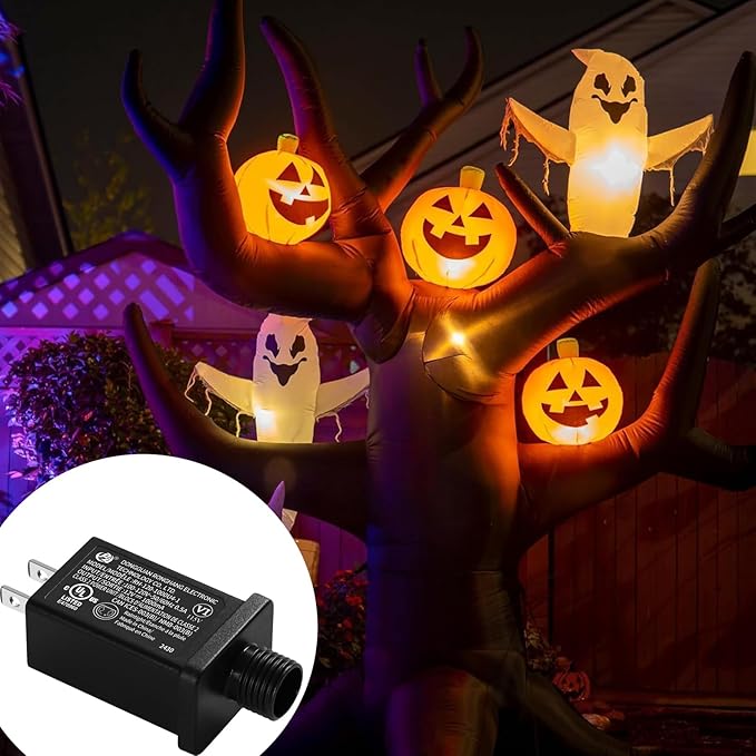 Replacement Yard Inflatable Adapter Power Supply Adaptor - 12V 1.0A 1Pcs - Inflatable Plug Replacement Class 2 Power Supply - for Halloween Yard Blow Up Decorations