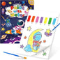 Paint with Water Coloring Books for Kids,Outer Space Art Craft Kits No Mess Water Color Painting Sets for Kids Ages 4-8,Birthday Gifts Travel Toy Crafts Supplies for Girls Boys Drawing with 2 Brushes