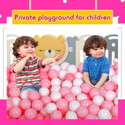 Vanland Ball Pit Balls for Baby and Toddler Phthalate Free BPA Free Crush Proof Plastic - Multicolored Pit Balls in Reusable Play Toys for Kids with Storage Bag