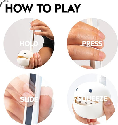 Otamatone Japanese Electronic Musical Instrument Portable Music Synthesizer from Japan by Maywa Denki Studio Award Winning, Educational Fun Gift for Children, Teens & Adults - White