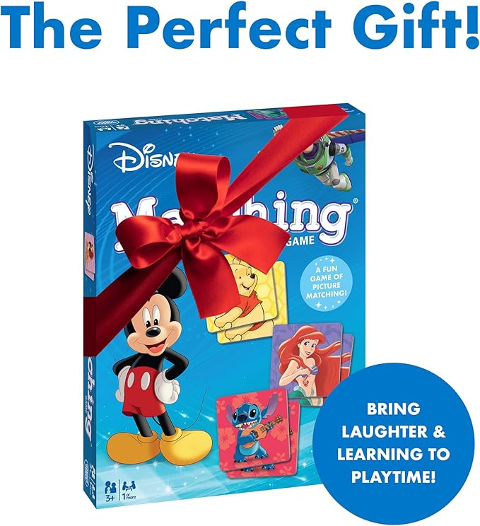 Wonder Forge Disney Matching Game - Fun Memory Game for Boys & Girls Ages 3 and Older - Featuring Classic Disney Characters - Preschool Learning Toy