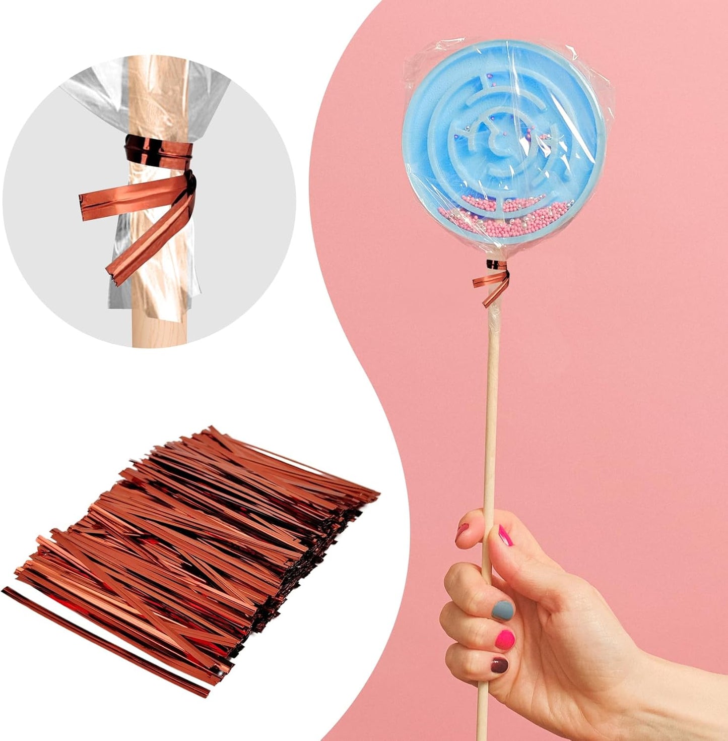 800 Pcs Metal Twist Ties 4 Inches Twist Straps for Bread Bags Candy Bags Snack Bags Halloween Party Cake Favor (Silver)