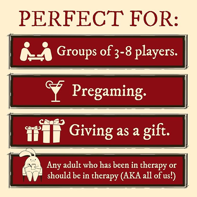 Horrible Therapist: Extra Horrible Edition by Exploding Kittens - A Card Game for 3-8 Players, Ages 17+ - Adult Party Game for Family Night