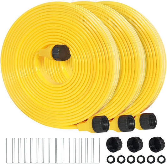 Sprinkler Hose 15 ft 3-Pack, Flexible Short Sprinklers Soaker Hose for Yard, Lawn Drip Irrigation Hose System for Garden Watering (15 ft 3-Pack)