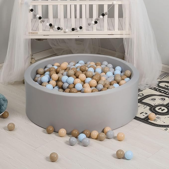 GOGOSO Ball Pits Balls for Toddlers Pack of 50 100 200 Plastics Shape Ball Non-Phthalate Non-BPA Non-Toxic 2.2-Inch Crush Proof Play Balls