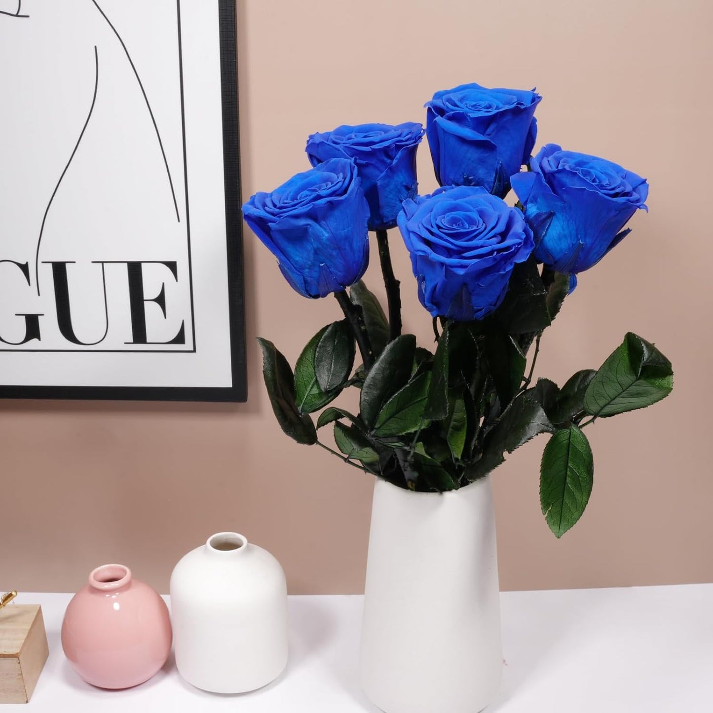 Yamonic Preserved Flowers Rose Gifts for Mom Grandma, Mom Birthday Gifts for Women, Mothers Day Real Flower Rose Gifts for Mom,Her,Wife,Girlfriend on Christmas,Valentine's Day,Anniversary(5 Rose)