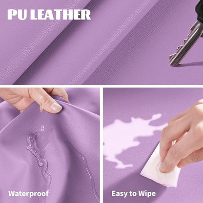 Foam Building Blocks for Toddlers：12-Pieces Wipeable Leather Stacking Cubes Kids - Large Soft Toys Play Set for Learning Construction Baby Preschool Daycare Therapy Birthday Gift (Purple Pink)