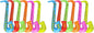 DECORA 27.5“ Inflatable Saxophones Assorted Colors 6pcs for Kids Party Favors (Pack of 2)