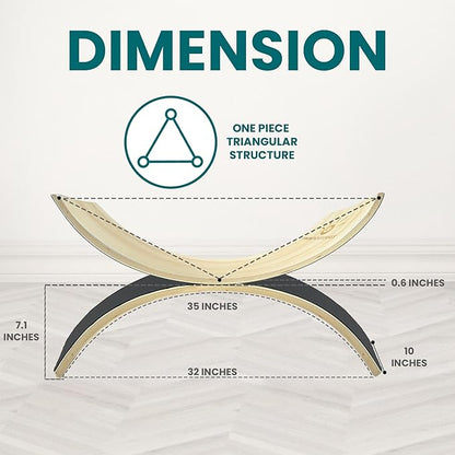 Kids Balance Board- Wobble Stability, Balancing Board For Kids, Kids Wooden Toys - Made of Beech Plywood - 32.28"L x 11.81"W x 0.59"H - Up to 500 Lbs Capacity