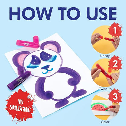 Idiy Tempera Paint Sticks (30 Vibrant Colors) -For Classroom Back to School Supplies, Summer Camp Arts & Crafts Projects, Draw & Paint on Wood, Paper, Ceramic, Canvas! Quick Dry, Non-Toxic, Mess Free