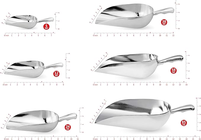 New Star 34585 Cast Aluminum Utility Scoop, 58-Ounce