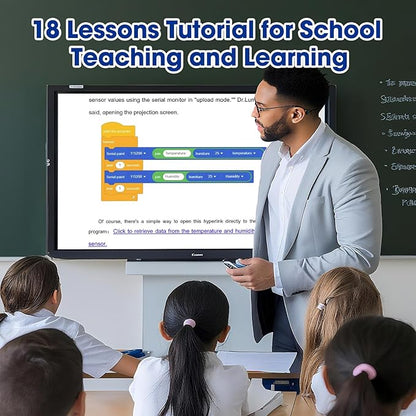 ESP32 IoT STEM Kit for Arduino/Acecode, 3D Wooden Puzzles Smart Home Learner Kit for Kids Age 10+, Educational STEM Toy House DIY Sensor Coding Set, Voice/APP Control, Gift for Adults Teens Boys Girl