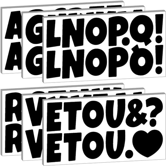 Bemeol 288 Pcs Bulletin Board Letters 24 Sheets 2.5 Inch Self Adhesive Vinyl Alphabet Stickers Letter for Poster Board Classroom School Home Decor(Black)