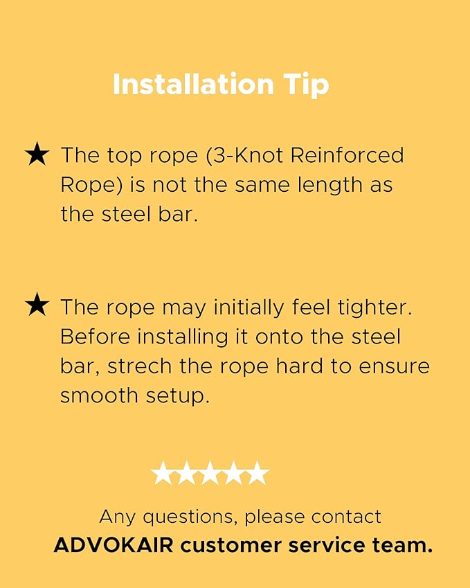 ADVOKAIR Hammock Chair Swing & Cover Set (500 lbs Max) – Hanging Rope Swing for Bedroom, Outdoor, Patio, Porch with Sturdy Steel Bar & Anti-Slip Rings + All-Weather Rain Cover for Storage Protection