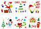 6 Sheet Christmas Window Clings Gel,Snowman,Gingerbread Man,Christmas Tree, Santa Claus, Snowflakes, Christmas Stickers for Glass Windows, Window Clings Christmas Decorations