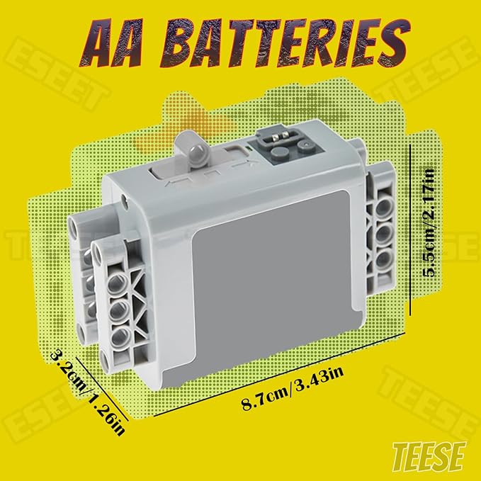 24pcs Technic-Motor Set with Adjustable-Speed-Remote-Receiver, Battery-Box-Extension-Cable, Compatible with Technic-Parts