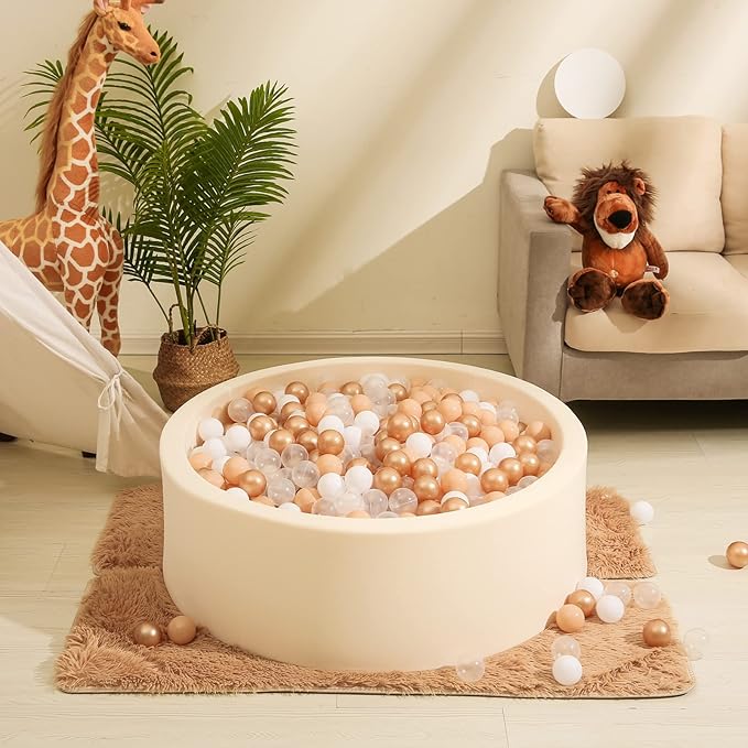 Realhaha Ball Pit Balls 50 100 200 500 Play Balls Plastic Balls for Baby Girls Toddlers Kids Play Tent Pool Playhouse Playpen Party Decoration