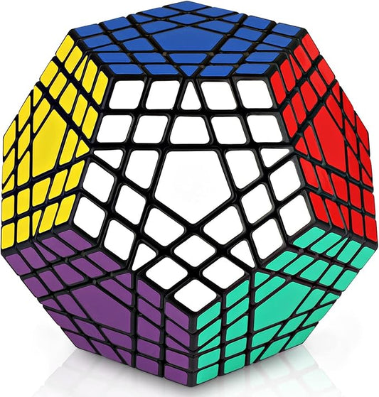 Ganowo Megaminx Speed Cube Gigaminx 5x5 Cubes Brain Teasers Games Magic Twist Puzzle Fidget Toys for Kids Adults Boys Teens