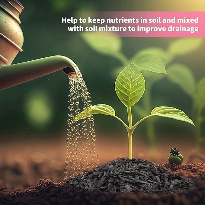 Legigo 12QT All Natural Horticultural Charcoal- Activated Hardwood Plant Charcoal for Soil Amendment, Conditioning Bonsai Soil, Succulent Soil, Terrarium Supplies, Indoor Plant Potting Soil