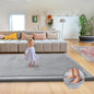 Mallify Ultra Soft 1.3" Thick Baby Play Mat for Floor, Extra Large Velvet Playpen Mat, Baby-Safe & Non-Slip Tummy Time Mat, Crawling for Babies, Toddlers, Infants, Kids, Easy Care, 79"x59", Gray