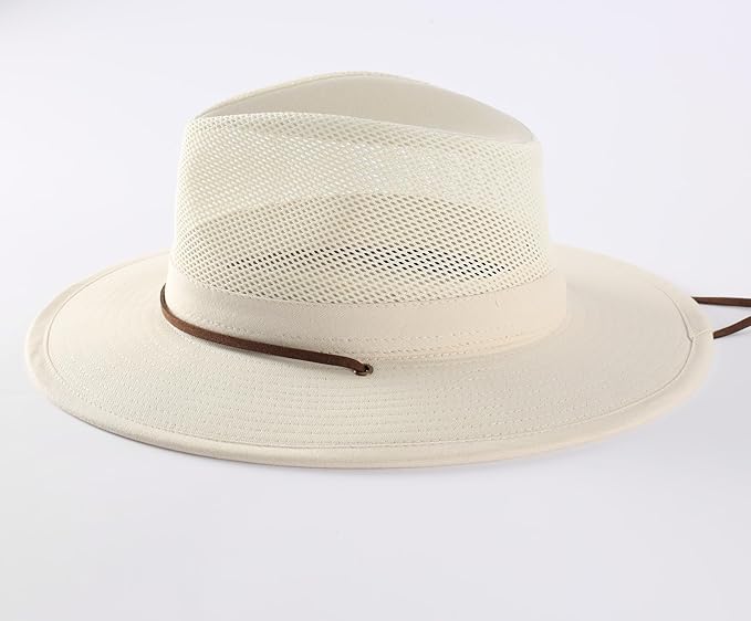 Home Prefer Cotton Summer Fedora Hat Wide Brim Sun Hats for Men Women UPF 50+ Sun Protection Cap for Fishing Hiking