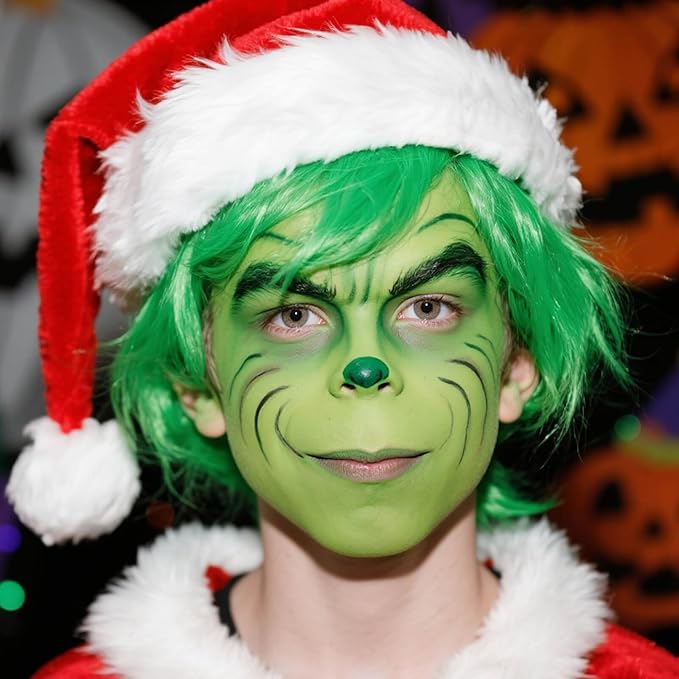 Light Green Face Paint Stick,Water-Based Lime Green Body Paint Stick,Washable Face Painting for Monster Frankenstein Witch Elphaba Costume,Halloween SFX Makeup Paint for Cosplay,1.06 OZ