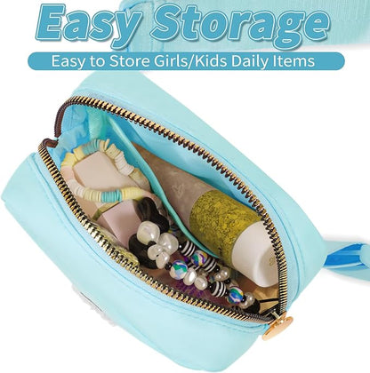 Gifts for Girls Teens Kids - Mini Belt Bag Crossbody Bag - Birthday Gifts for Daughter Sister Her,Teen Girl Essentials,Travel Essentials,Cute Teen Trendy Stuff - Blue,S