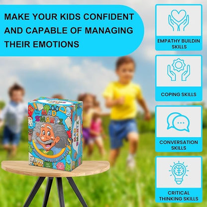 Thought-Spot Mad Smartz Social Skills Anger Management Card Game Teaches Interpersonal Skills Emotional Regulation Autism ADHD Learning Tool Educational Therapy Game Counseling Kids Teens CBT Tool