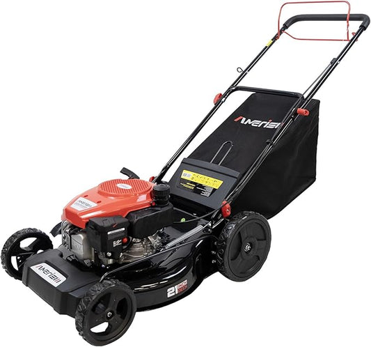Self Propelled Gas Lawn Mower, 21" with 170cc 4-Cycle OHV Engine 3-in-1 RWD Self-Propelled Lawn Mower (AV8621S1)