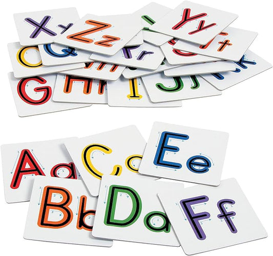 Fun Express Phonics Flash Cards Alphabet Learning Set - 26 Textured ABC Letter Cards for Preschool & Kindergarten | Educational Montessori Tactile Letters for Homeschool Essentials & Classroom