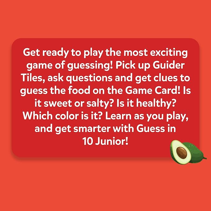 Skillmatics Guess in 10 Junior Food We Eat for Kids, Boys, Girls, and Families Who Love Card Games, Board Games and Educational Toys, Travel Friendly, Gifts for Ages 3, 4, 5, 6