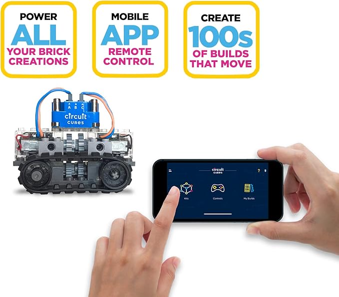 Circuit Cubes Bluetooth Upgrade+ Kit Electronic Toy Building Set Compatible with Most Building Blocks STEM Toy Learning