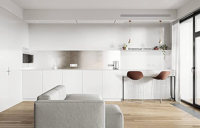 Dimoon 118''x23.6'' White Skin Peel and Stick Wallpaper Contact Paper Modern Self Adhesive Wall Paper Removable Renter Friendly Textured Solid Color Cabinet Vinyl Roll (118''x23.6'',White Skin)