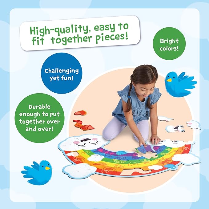 Peaceable Kingdom Shimmery Rainbow Floor Puzzle