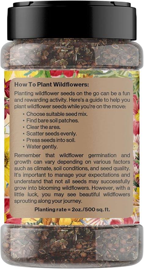 Regional Wildflower Seed Mix by GevaGrow (Midwest Wildflowers, Mini Shaker)