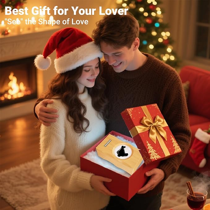 Ferrofluid Sound Visualizer, Dancing Ferrofluid Speaker Music Mate, Audio Visualizer Desk Art with Lamp, Cool Science Decor Gifts for Friend - Desk, Bedroom & Office Display (No Speaker) (Wave)