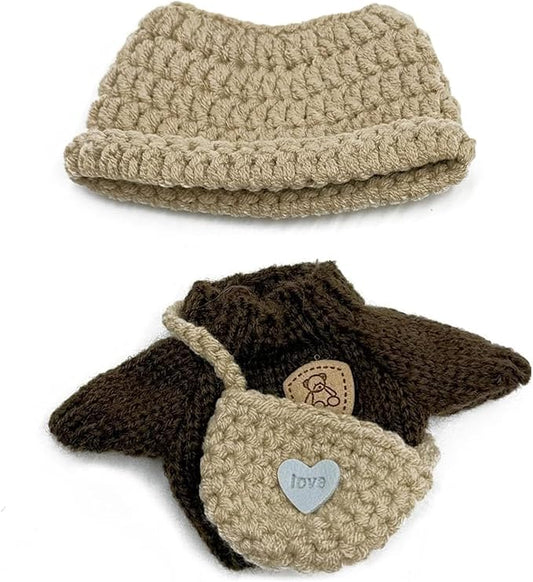 17cm Clothes Set(NO Doll),Hat & Overalls Set for 17cm Accessories Suit,Stylish Adorable Dolls Clothes Accessories,Cute Clothes for Dress up Unique Style (Style I)