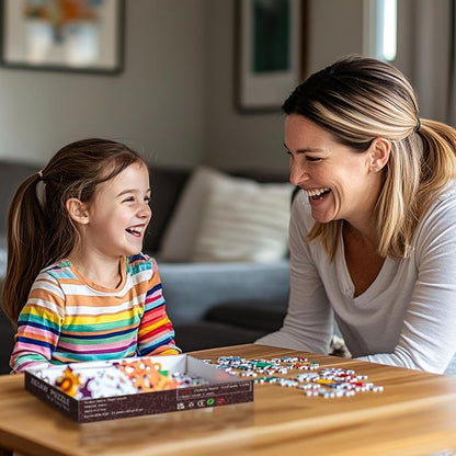 Girl and Dog 1000 Piece Jigsaw Puzzle for Adults, Sunset Beach Ocean Coastal Artwork Puzzles, Family Game Nights Activities, Home Wall Decor DIY Craft Gift and Fun Challenge Puzzle 27x20 Inch