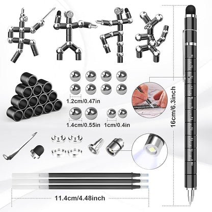 Gifts for Men Fidget Pen, Stocking Stuffers for Teen Boys, White Elephant Gifts for Adults, Anniversary Birthday Gift for Men Him Husband Teenage Boy Brother, Mens Gift for Christmas Multifunction Pen