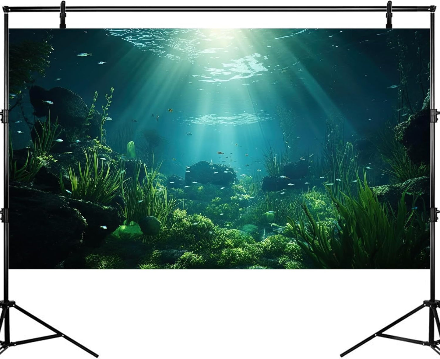 Underwater Fish Tank Background Under The Sea Aquarium Background Ocean Floor Aquatic Plants Fish Tank Backgrounds Deep Sea Sunray Tropical Aquarium Fish Reptile Tank Backgrounds 72x16in