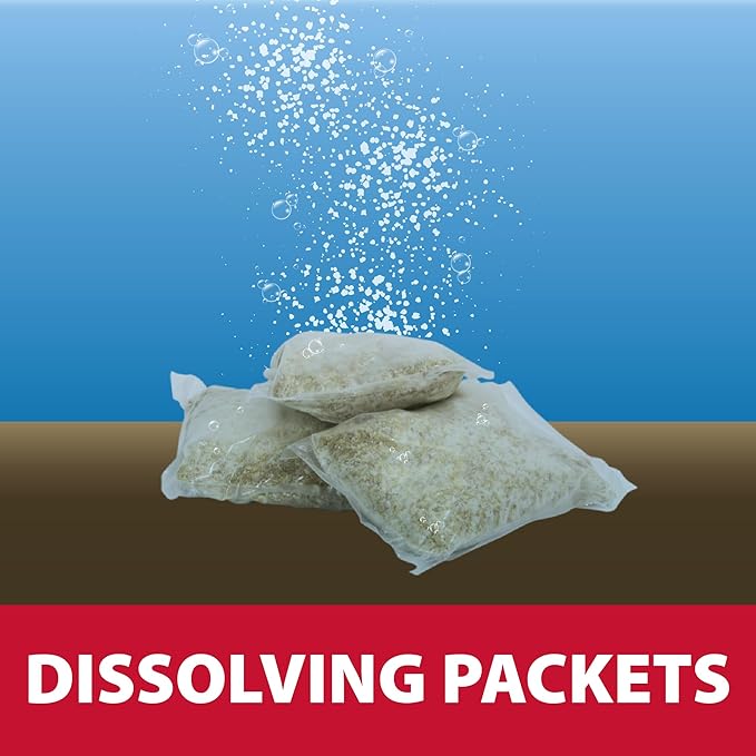 The Pond Guy Seasonal Defense, Spring & Fall Beneficial Bacteria, Barley & Enzymes, Cold Water Pond Sludge & Scum Treatment, Fish & Plant Safe, 6 Packets