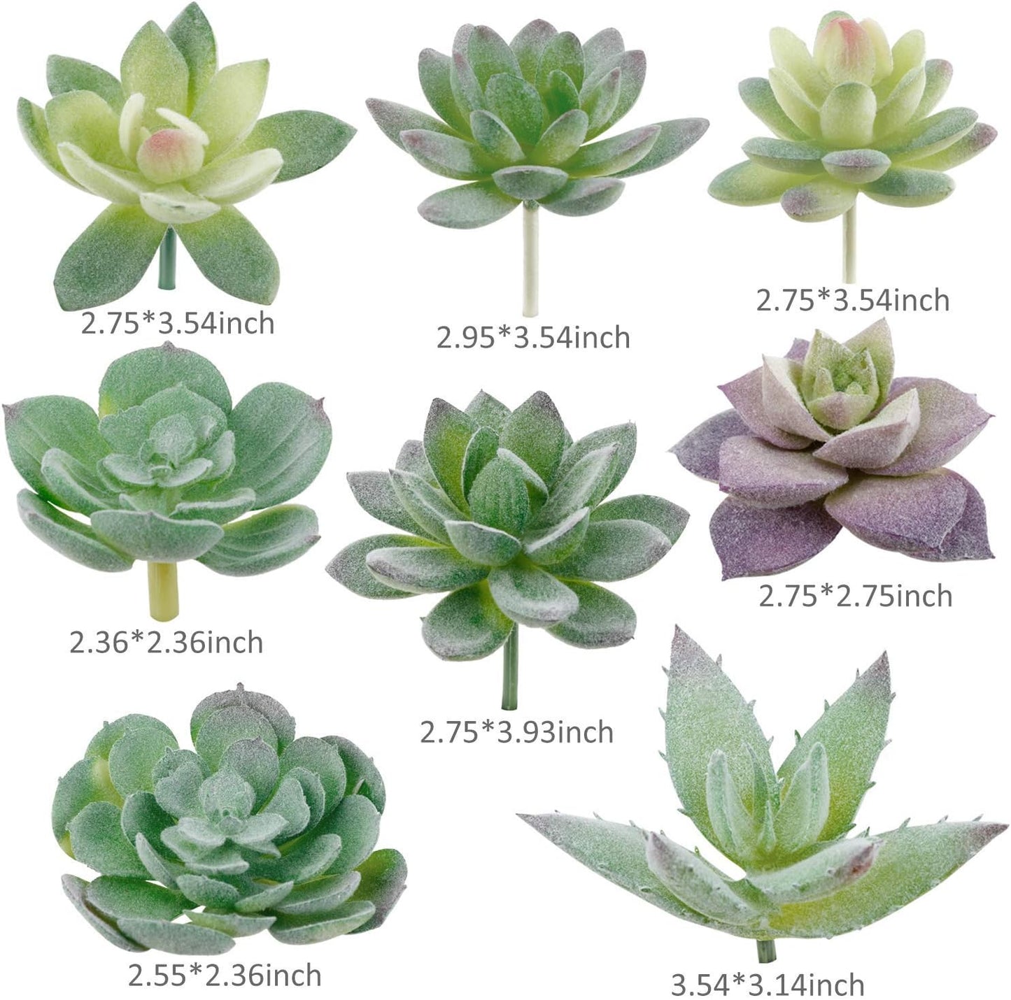 Augshy Artificial Succulents, 16 Pack Fake Succulents Plants Artificial Small Fake Plants Faux Succulents Unpotted for Lotus Landscape Decorative Garden Arrangement Decor