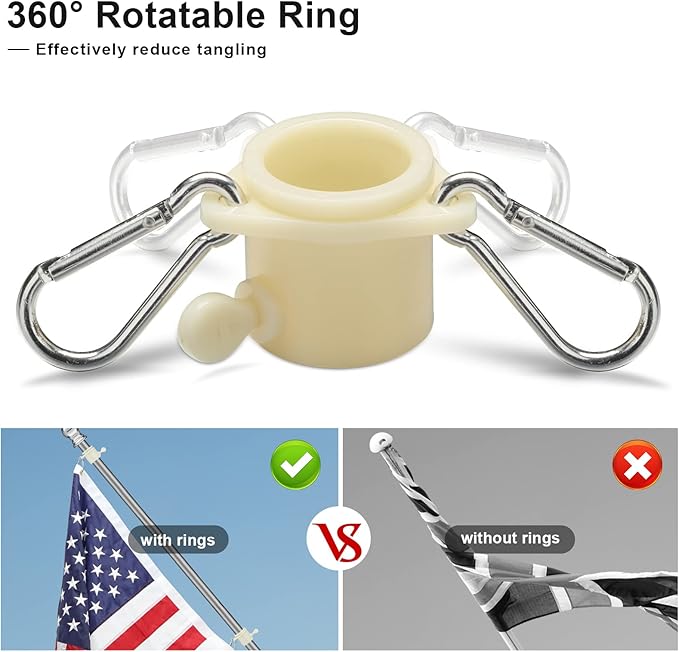 Flag Pole, 6FT Flag Pole for House - Residential or Commercial Metal Flagpole for Garden Yard Porch Truck Boat (No Bracket)