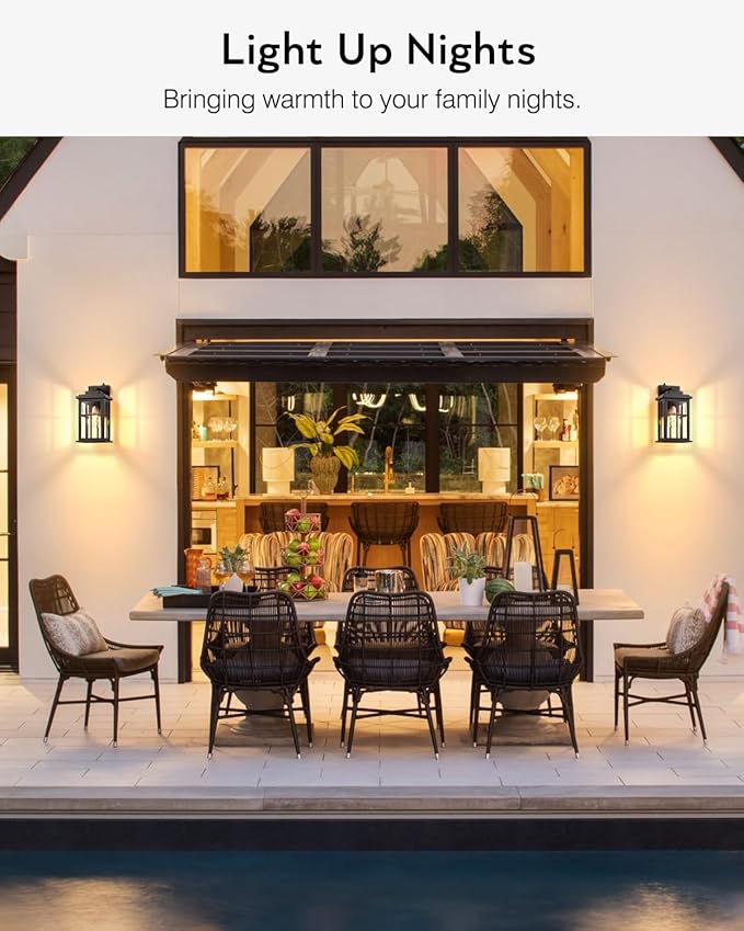 Bronze Outdoor Lights for House, Dusk to Dawn Exterior Lighting Fixtures, Outdoor Wall Lights for House, Garden, Entryway, Doorway, Anti-Rust, Waterproof, E26 Socket