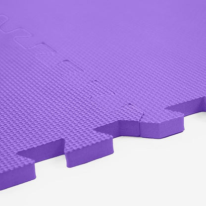 FlooringInc's 1/2" Soft Non-Toxic Baby Play Mat, Toddler Playmat, Colorful Puzzle PlayMat, Floor Mats for Kids & Babies, EVA Foam Interlocking Tiles for Nursery & Playroom | Purple, 78 Tiles, 312 SqFt