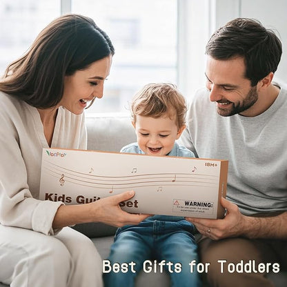 Kids Guitar Set - Toys for 2 3 Year Old Boy & Girls Birthday Gifts, 7 in 1 Montessori Musical Instruments for Toddlers 2-4, Musical Band Sets with Ukulele/Flute/Tambourine/Maracas Toys for Kids 3-5