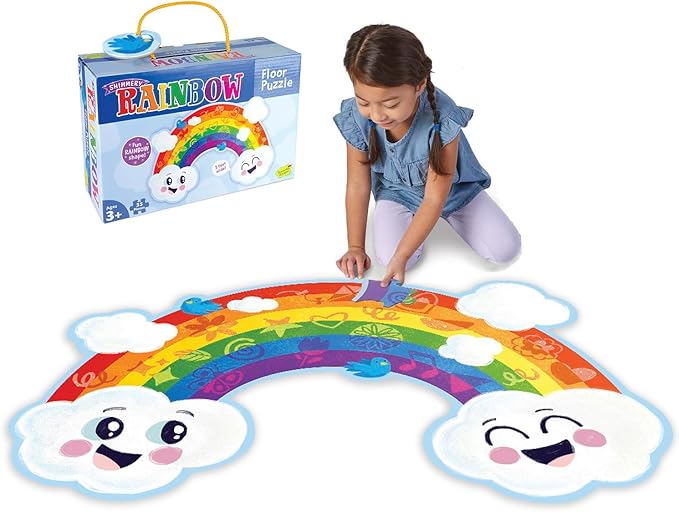 Peaceable Kingdom Shimmery Rainbow Floor Puzzle